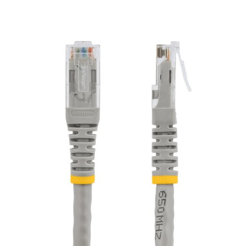 StarTech.com 50ft CAT6 Ethernet Cable - Gray CAT 6 Gigabit Ethernet Wire -250MHz 100W PoE RJ45 UTP Molded Network/Patch Cord w/Strain Relief/ Individually Tested