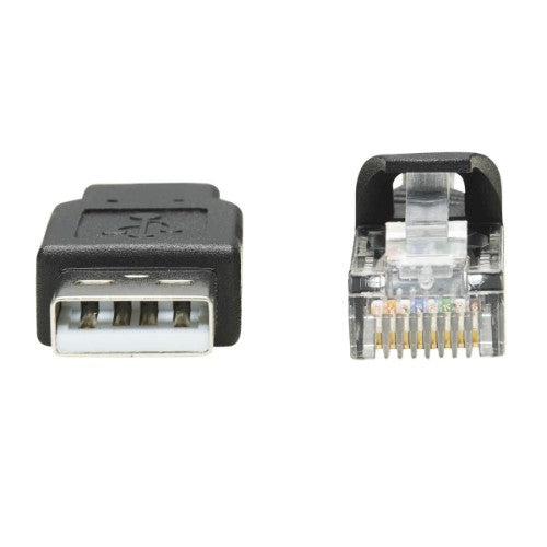 Tripp Lite U009-015-RJ45-X USB-A to RJ45 Rollover Console Cable (M/M) - Cisco Compatible, 250 Kbps, 15 ft. (4.57 m), Black