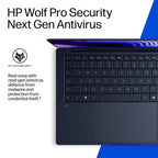 HP EliteBook X G2q 14 inch Notebook Next Gen AI PC Wolf Pro Security Edition Copilot+ PC Laptop 35.6 cm (14") 3K 32 GB LPDDR5x-SDRAM 512 GB SSD Wi-Fi 7 (802.11be) Windows 11 Pro Blue