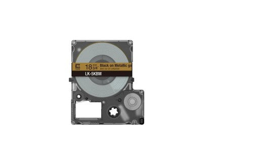 Epson C53S672093/LK-5KBM DirectLabel-etikettes black on gold 18mm x 8m for Epson LabelWorks LW-C 410/610
