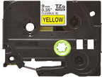 Brother TZE-FX621 DirectLabel black on yellow Laminat 9mm x 8m for Brother P-Touch TZ 3.5-18mm/6-12mm/6-18mm/6-24mm/6-36mm