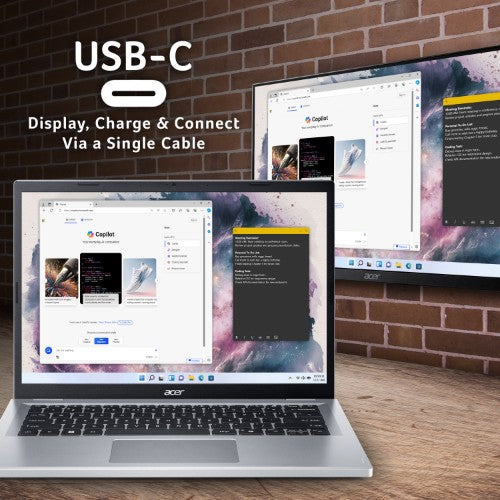 Acer Aspire Go 14 laptop (AG14-21P) - AMD Ryzen 3, 8GB, 256GB SSD, 14" WUXGA display, Windows 11