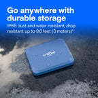 Crucial X10 4 TB USB Type-C USB 3.2 Gen 2x2 Blue