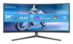 Philips Evnia 34M2C6500/00 computer monitor 86.4 cm (34") 3440 x 1440 pixels Wide Quad HD QD-OLED Grey