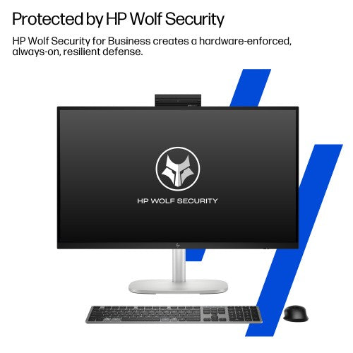 HP EliteStudio 8 G1i AI PC Wolf Pro Security Edition Intel Core Ultra 7 265 68.6 cm (27") 2560 x 1440 pixels Touchscreen All-in-One PC 16 GB DDR5-SDRAM 512 GB SSD Windows 11 Pro Wi-Fi 7 (802.11be) Silver