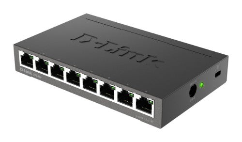D-Link DGS-108 Unmanaged L2 Gigabit Ethernet (10/100/1000) Black