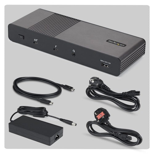 StarTech.com Thunderbolt 5 Universal Docking Station for Mac & Windows with Quad Monitors, 140W Power Delivery, 120Gbps Bandwidth Boost, 2.5Gb Ethernet, USB-C & USB-A Ports