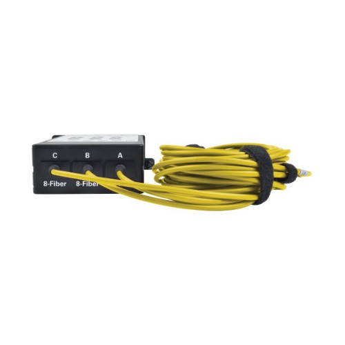 Tripp Lite N482-3M8L12S-B 40/100Gb Fiber Breakout Cassette with Built-In MTP Cables, 40Gb to 4 x 10Gb, 100Gb to 4 x 25Gb, (x3) 8-Fiber Singlemode MTP/MPO to (x12) LC Duplex 9/125