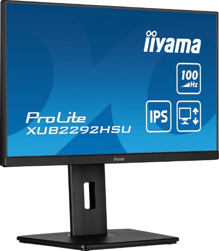 iiyama ProLite 21.5” IPS technology panel with height adjustable stand and 100Hz refresh rate