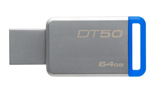Kingston Technology DataTraveler 50 64GB USB flash drive USB Type-A 3.2 Gen 1 (3.1 Gen 1) Blue, Silver