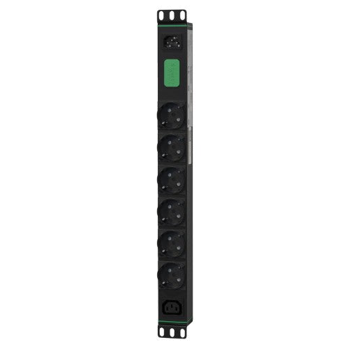 APC Easy Rack PDU, Basic, Horizontal, 1 Phase, 2.3kW, 230V, 10A, 6 x SCHUKO and 1 x C13 outlets, IEC60320 C14 input