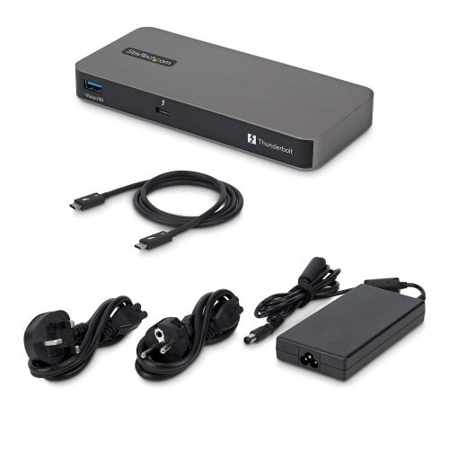 StarTech.com 4-Port Thunderbolt 5 Hub with Thunderbolt Share KVM, 80/120Gbps, 8K Multi-Display, 140W PD, USB-A 10Gbps, TB4 & USB4, MacBook M4 Pro M4 Max M5