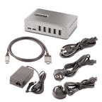 StarTech.com 10-Port USB-C Hub - 8x USB-A/2x USB-C - Self-Powered w/65W Power Supply - USB 3.1 10Gbps - Desktop/Laptop USB Hub w/USB-IF Certified 3ft Locking Cable, USB C Hub - TAA