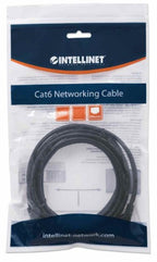 Intellinet Network Patch Cable, Cat6, 2m, Black, CCA, U/UTP, PVC, RJ45, Gold Plated Contacts, Snagless, Booted, Lifetime Warranty