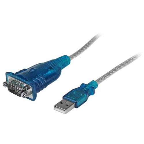 StarTech.com 17in (43cm) 1-Port USB to Serial Adapter Cable, USB-A to DB9 RS232, USB to RS232 Adapter, Prolific Chipset - M/M