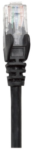 Intellinet Network Patch Cable, Cat6, 0.25m, Black, CCA, U/UTP, PVC, RJ45, Gold Plated Contacts, Snagless, Booted, Lifetime Warranty