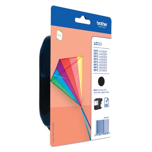 Brother LC-223BK Ink cartridge black, 550 pages ISO/IEC 24711 11.8ml for Brother DCP-J 562/MFC-J 4420/MFC-J 5320
