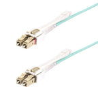 StarTech.com 4m (13ft) LC to LC (UPC) OM4 Multimode Fiber Optic Cable w/Push Pull Tabs, 50/125µm, 100G, Bend Insensitive, Low Insertion Loss - LSZH Fiber Jumper Cord