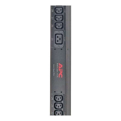 APC NetShelter Basic Rack PDU, Zero U, 12.5kW, 208V, 30 C13 and 6 C19 outlet, 3ft input Cord