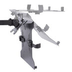 StarTech.com Monitor Arm with VESA Laptop Tray, For a Laptop (4.5kg/9.9lb) and a Single Display up to 32" (17.6lb/8kg), Black, Vented Tray, Adjustable Laptop Arm Mount, C-clamp/Grommet Mount