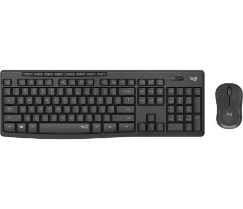 Logitech MK295 Silent keyboard Mouse included Office RF Wireless QWERTZ German Graphite