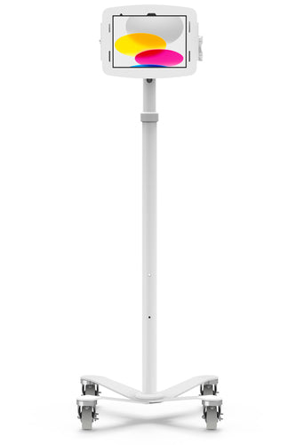 Compulocks iPad 10.2" Space Enclosure Medical Rolling Cart Extended White