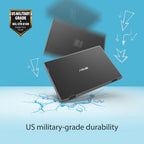 ASUS BR1100C-C41XA-3Y Intel® Celeron® N N4500 Laptop 29.5 cm (11.6") HD 4 GB DDR4-SDRAM 128 GB eMMC Wi-Fi 6 (802.11ax) Windows 11 Pro Education Grey