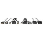 Tripp Lite DisplayPort KVM Cable Kit - DP, USB, 3.5 mm Audio (3xM/3xM) + USB (M/M) + DP (M/M), 4K, 6 ft. (1.83 m), Black