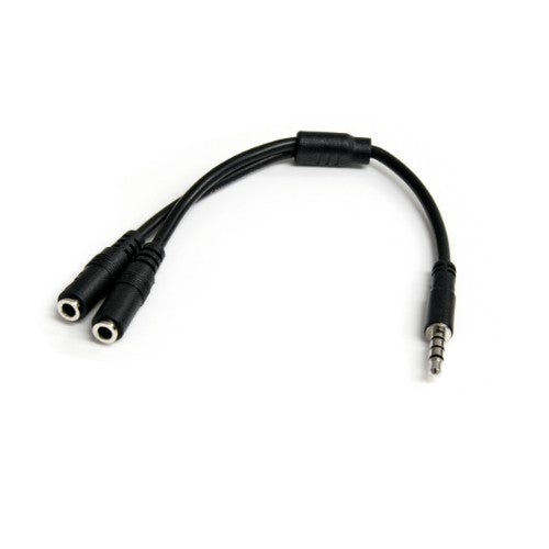 StarTech.com Headset adapter for headsets with separate headphone / microphone plugs - 3.5mm 4 position to 3 position and 2 position 3.5mm M/F