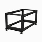 StarTech.com 8U 4-Post Server Rack, 19in Open Frame Rack with 40in (101cm) Mounting Depth and 1200lb (544kg) Weight Capacity, Mobile or Floor Mount IT Rack