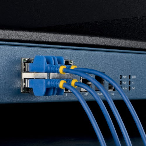 StarTech.com 30cm Blue Ultra Slim Cat6A Ethernet Cable, 10 pack, Snagless, FTP, Pure Bare Copper Wire, 34AWG Ultra Slim RJ45 Network Patch Cord, Individually Tested