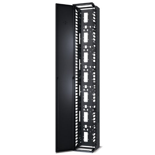 APC Performance, Vertical Cable Manager for 2 & 4 Post Racks, 84"H x 12"W, Single-Sided with Door