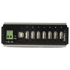 StarTech.com 7-Port USB 2.0 Hub - Metal Industrial USB-A Hub with ESD & 350W Surge Protection - Extended Operating Temp -40 to 185°F - Din Rail/Wall/Desk Mountable - USB Expander Hub