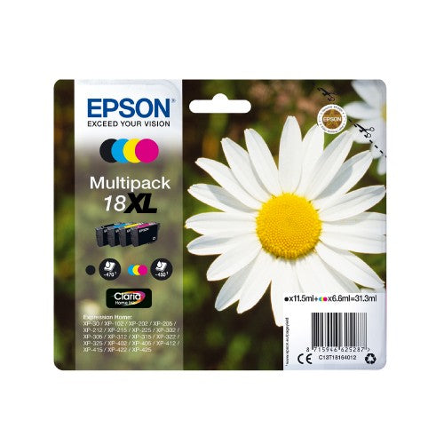 Epson C13T18014012/18 Ink cartridge black, 175 pages 5ml for Epson XP 30