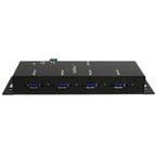 StarTech.com 4-Port USB 3.0 Hub - 5Gbps - Metal Industrial USB-A Hub - Wall or Desk Mountable USB Data Hub - TAA Compliant USB Expander Hub