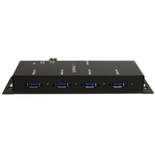 StarTech.com 4-Port USB 3.0 Hub - 5Gbps - Metal Industrial USB-A Hub - Wall or Desk Mountable USB Data Hub - TAA Compliant USB Expander Hub