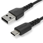StarTech.com 6.6ft (2m) USB-A to USB-C Fast Charging Cable, Rugged, Charge & Sync, 3A, USB 2.0, Black TPE Jacket and Aramid Fiber - USB Charging Cord
