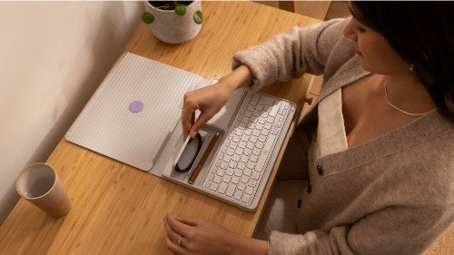 Logitech 920-011241 mobile device keyboard QWERTY UK English Bluetooth Grey, Violet, White