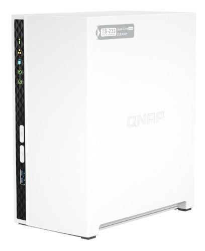 QNAP TS-233 + 2x ST2000VN003 NAS Mini Tower Cortex-A55 2 GB 4 TB QNAP QTS White