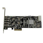 StarTech.com 4 Port PCI Express PCIe SuperSpeed (5Gbps) USB 3.0 Card Adapter w/ 2 Dedicated 5Gbps Channels - UASP - SATA / LP4 Power