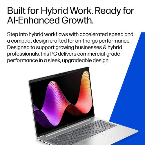 HP ProBook 4 G2i 16 inch Notebook Next Gen AI PC Wolf Pro Security Edition Copilot+ PC Intel Core Ultra 7 Laptop 40.6 cm (16") WUXGA 16 GB DDR5-SDRAM 512 GB SSD Wi-Fi 7 (802.11be) Windows 11 Pro Silver