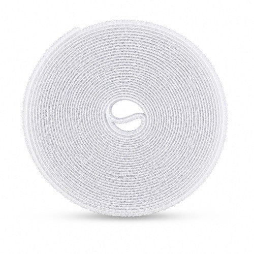 StarTech.com 4-pack 15ft (4.6m) Hook and Loop Roll, 0.5in Wide, White, Cut-to-Size Reusable Cable Ties, Fastener Tape, Adjustable Fabric Wraps, Bulk Roll