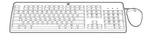 HPE 672097-133 keyboard Mouse included USB QWERTY Portuguese Black