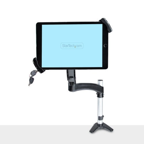StarTech.com VESA Mount Adapter for Tablets 7.9 to 12.5in - Up to 2kg (4.4lb) - 75x75/100x100 VESA Patterns - Universal Anti-Theft Tablet VESA Mount Clamp - Secure Tablet Mount - Black