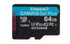 Kingston Technology Canvas Go! Plus 64GB microSDXC Canvas Go Plus 170R A2 U3 V30 Single Pack w/o ADP