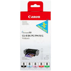 Canon 0620B027/CLI-8 Ink cartridge multi pack Bk,PC,PM,R,G Pack=5 for Canon Pixma Pro 9000