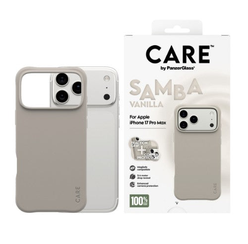 PanzerGlass CARE by ® Fashionable Case Samba Vanilla w. MagSafe iPhone 17 Pro Max