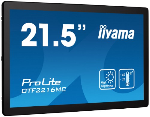 iiyama 21.5" high-brightness touchscreen with 10 touch points PCAP touch technology for outdoor applications