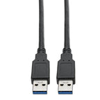 Tripp Lite U325-006 USB 3.0 SuperSpeed A to A Cable for USB 3.0 All-in-One Keystone/Panel Mount Couplers (M/M), Black, 6 ft. (1.8 m)