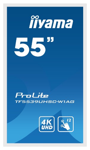 iiyama ProLite 55" Open Frame PCAP interactive large format display with 15pt touch capability, IPS panel technology and touch through glass function for landscape, portrait or face up use